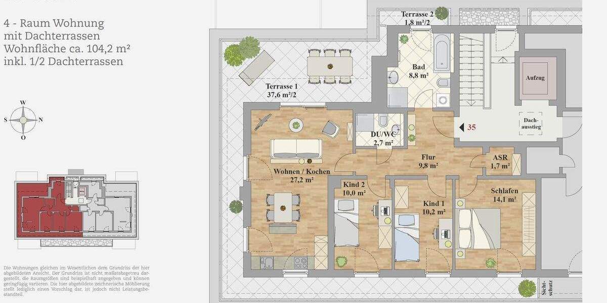 Etagenwohnung Dresden Leubnitz-Neuostra - 4 Zimmer, 104 m&sup2;, 744.190&euro; | Angebot:25690817