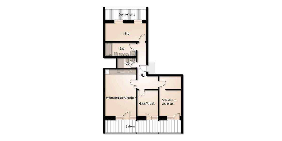 Etagenwohnung Dresden / Plauen Südvorstadt-West - 4 Zimmer, 109 m&sup2;, 750.000&euro; | Angebot:25708332