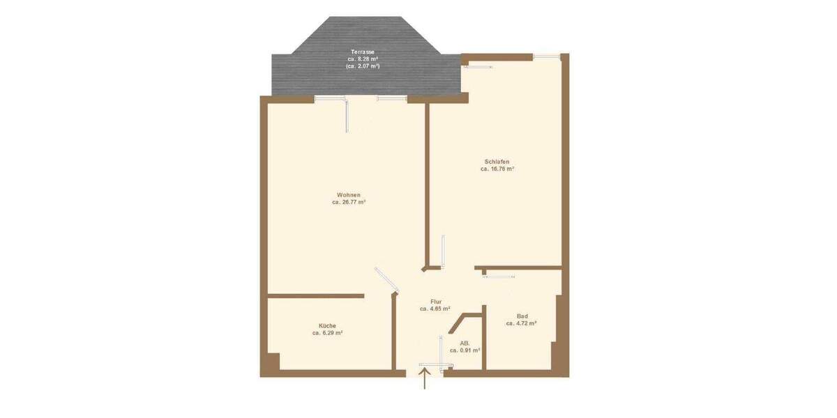 Etagenwohnung Kesselsdorf Kesselsdorf - 2 Zimmer, 61 m&sup2;, 139.000&euro; | Angebot:25775460