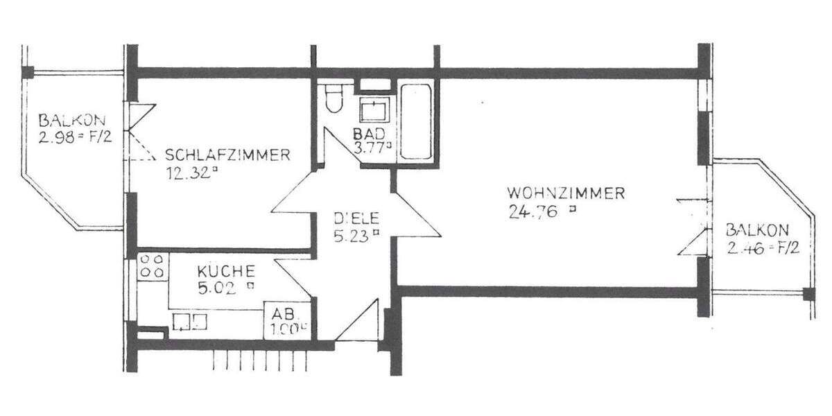 Etagenwohnung Dresden / Schönfeld-Weißig Weißig - 2 Zimmer, 56 m&sup2;, 126.000&euro; | Angebot:25926550