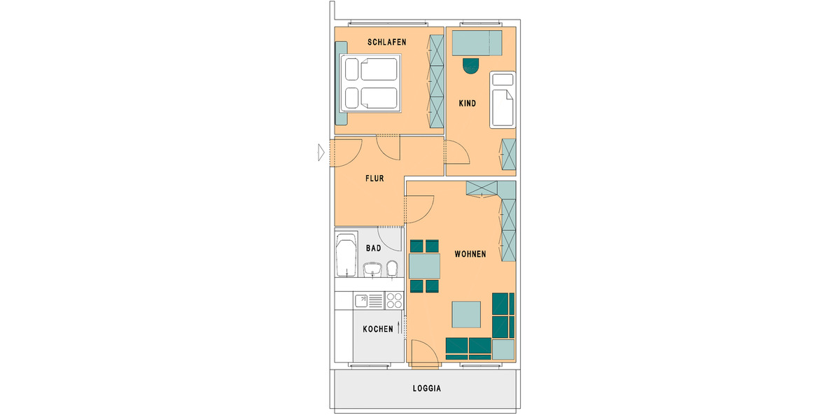 Etagenwohnung Dresden Cotta - 3 Zimmer, 64 m&sup2;, 485&euro; | Angebot:26478454