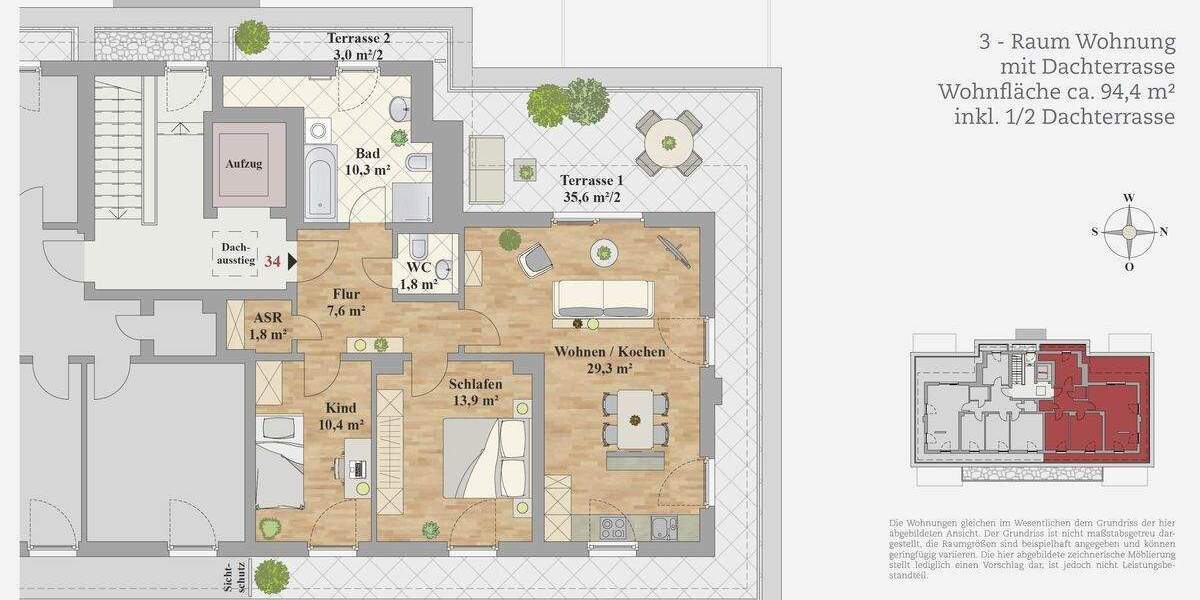 Etagenwohnung Dresden Leubnitz-Neuostra - 3 Zimmer, 94 m&sup2;, 676.100&euro; | Angebot:25738436