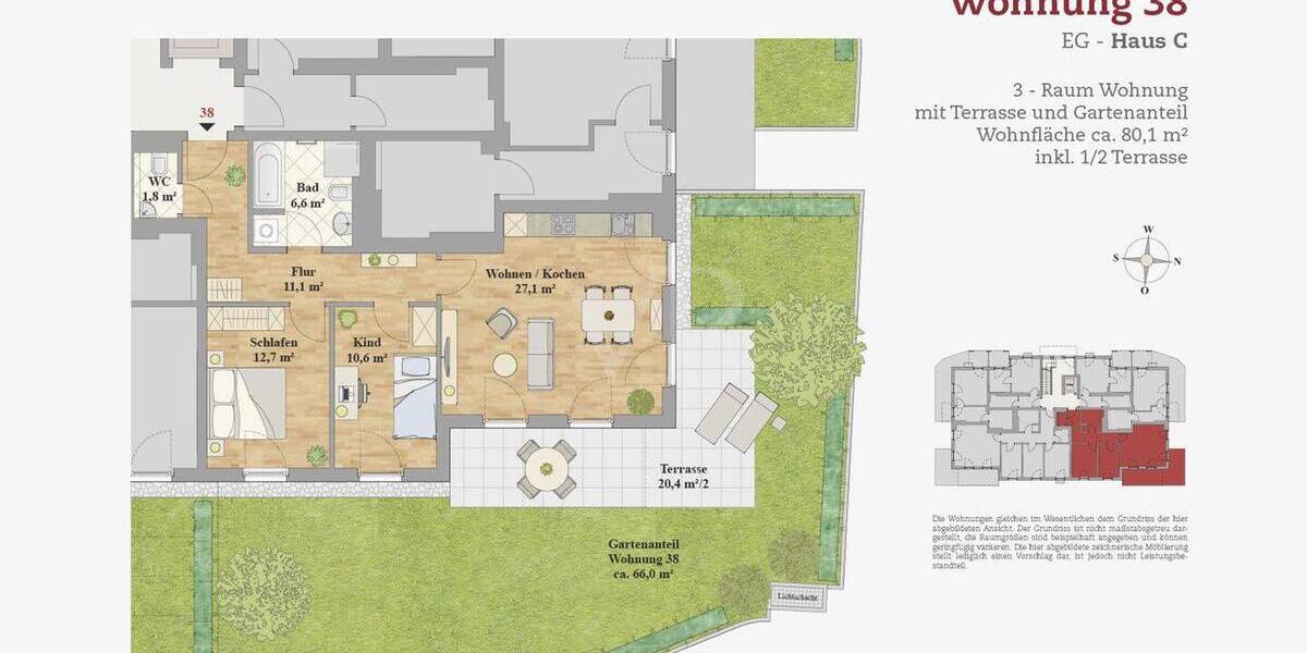 Etagenwohnung Dresden Leubnitz-Neuostra - 4 Zimmer, 80 m&sup2;, 517.100&euro; | Angebot:25671028