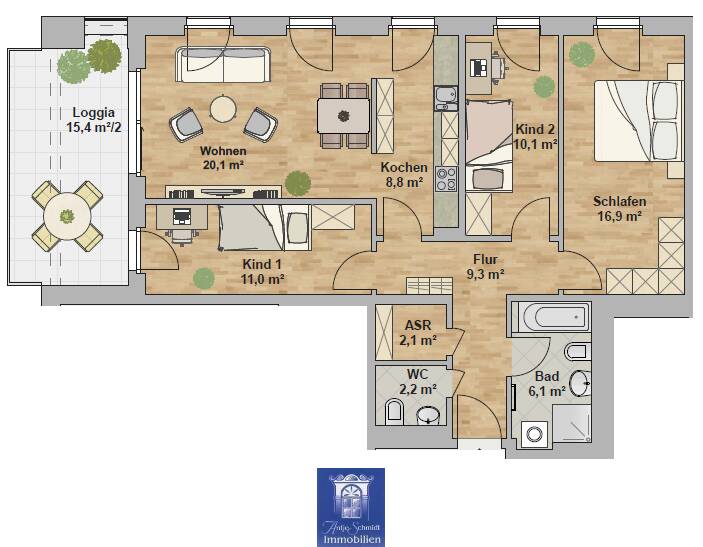 Etagenwohnung Dresden Leipziger Vorstadt - 4 Zimmer, 94 m&sup2;, 1.690&euro; | Angebot:26881872