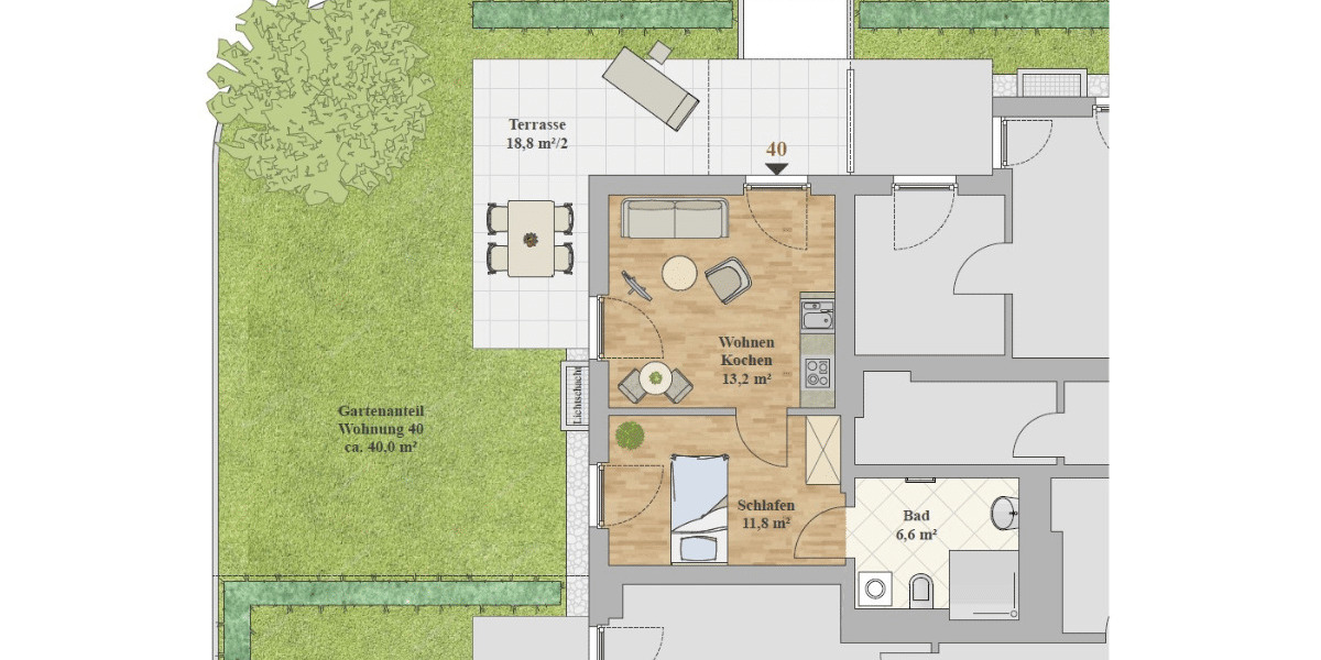 Etagenwohnung Dresden Leubnitz-Neuostra - 2 Zimmer, 41 m&sup2;, 675&euro; | Angebot:26486954