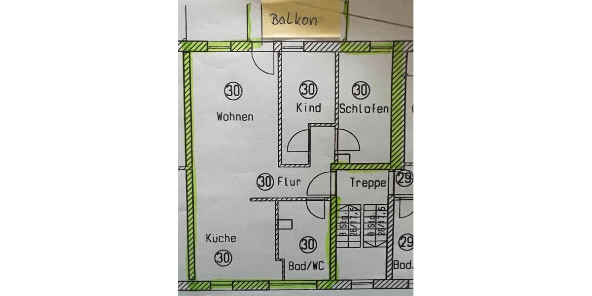 Dachgeschoßwohnung Bobritzsch-Hilbersdorf Hilbersdorf - 3 Zimmer, 62 m&sup2;, 75.000&euro; | Angebot:27491794