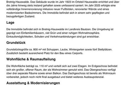 Haus Radebeul - 5 Zimmer, 110 m&sup2;, 370.000&euro; | Angebot:25164915