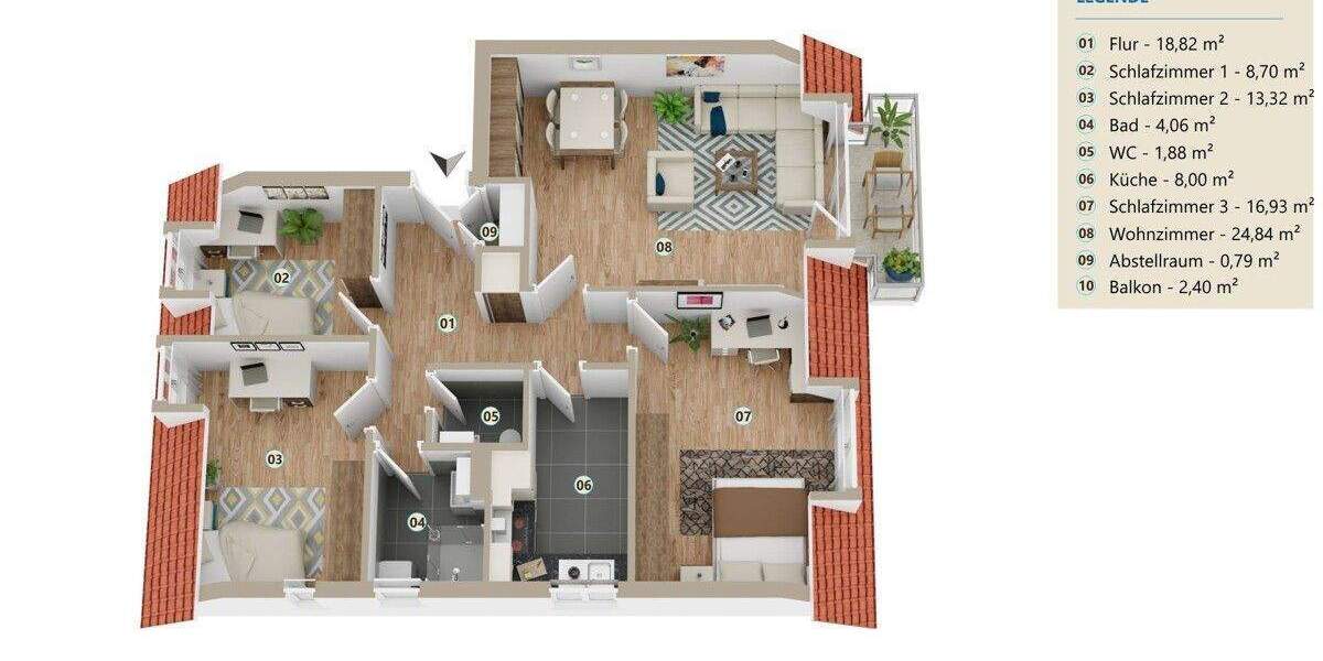 Etagenwohnung Moritzburg Boxdorf - 3 Zimmer, 80 m&sup2;, 249.000&euro; | Angebot:25726961