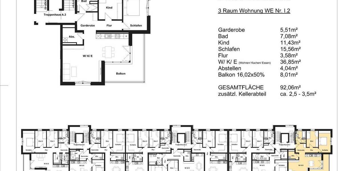 Etagenwohnung Heidenau - 3 Zimmer, 91 m&sup2;, 419.800&euro; | Angebot:26543702