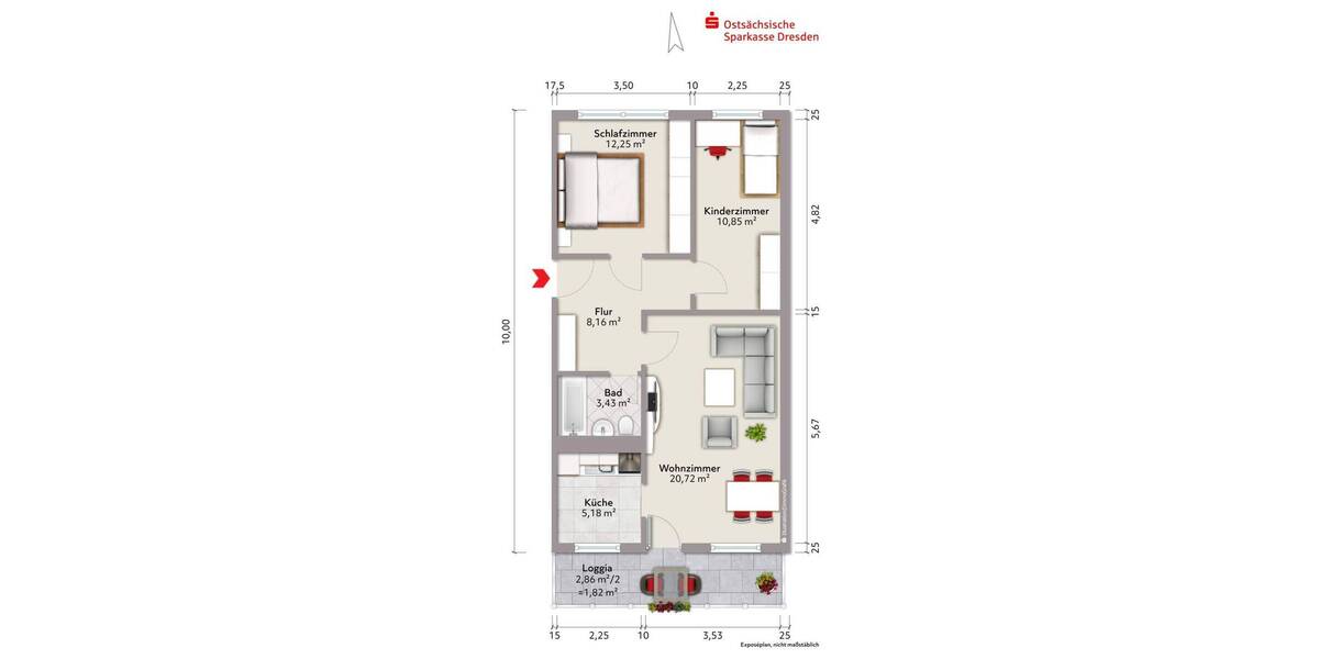 Etagenwohnung Dresden Leubnitz-Neuostra - 3 Zimmer, 62 m&sup2;, 128.000&euro; | Angebot:26247843