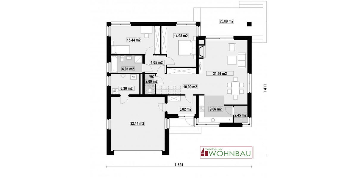Bungalow Weinböhla - 3 Zimmer, 108 m&sup2;, 560.600&euro; | Angebot:26807321