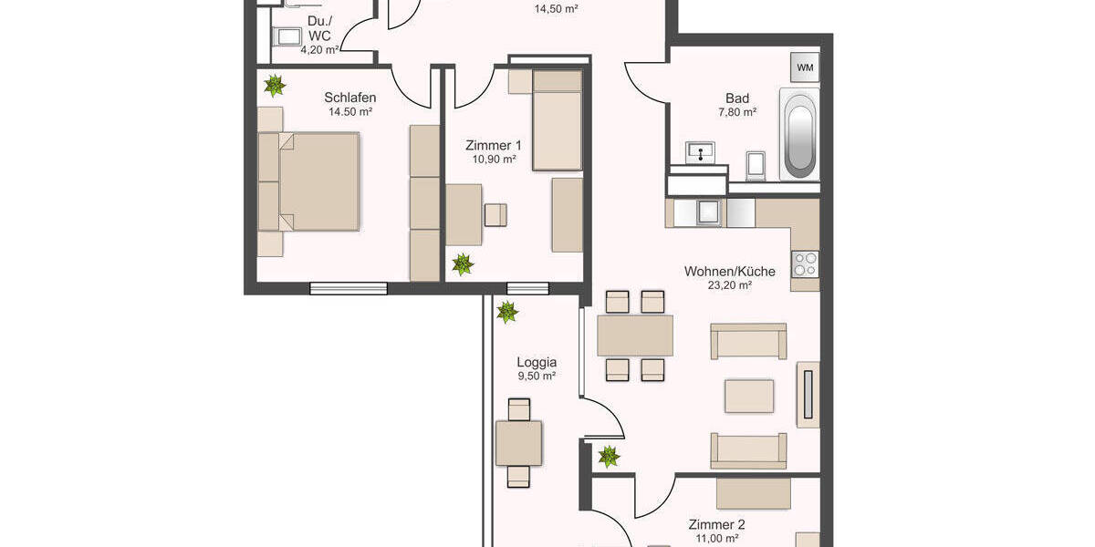 Etagenwohnung Dresden Johannstadt-Nord - 4 Zimmer, 91 m&sup2;, 1.375&euro; | Angebot:26657734