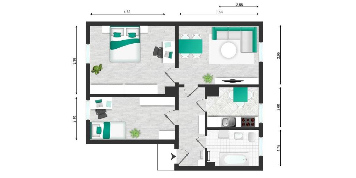 Frisch renoviert & bezugsfertig kompakte 3-Zi.-Whg. in Dobritz 3 zimmer