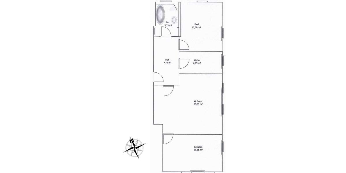 Etagenwohnung Heidenau Mügeln - 3 Zimmer, 76 m&sup2;, 125.000&euro; | Angebot:25725708