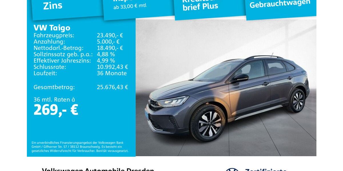 VW Taigo 10.538 km 22.490 &euro; Dresden 01169