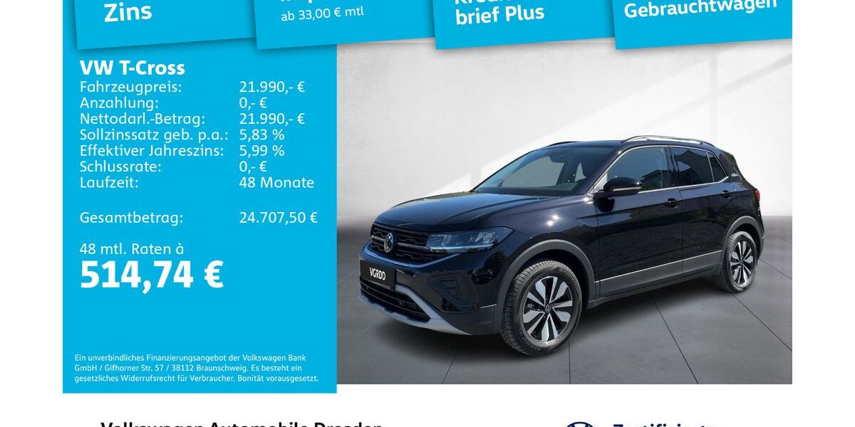 VW T-Cross 9.445 km 21.990 &euro; Dresden 01067