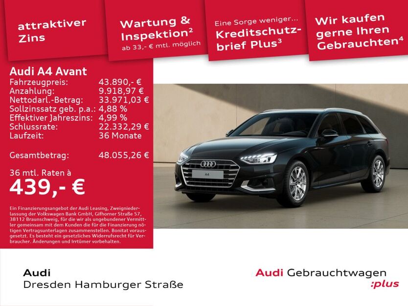 Audi A4 14.332 km 31.990 € Dresden 01067