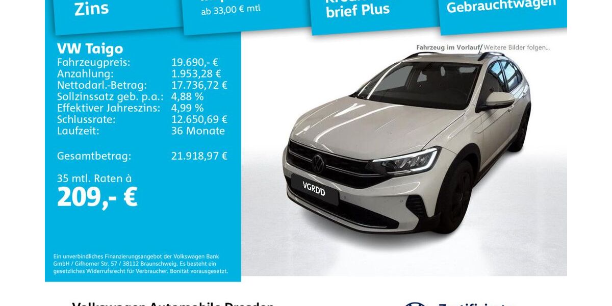 VW Taigo 24.221 km 19.285 &euro; Dresden 01067