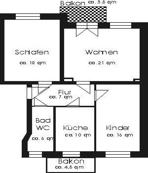 Etagenwohnung Dresden Blasewitz - 3 Zimmer, 80 m&sup2;, 380.000&euro; | Angebot:26872071