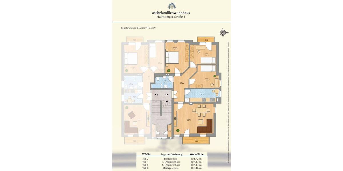 Etagenwohnung Dresden Löbtau-Süd - 4 Zimmer, 107 m&sup2;, 300.000&euro; | Angebot:26911286