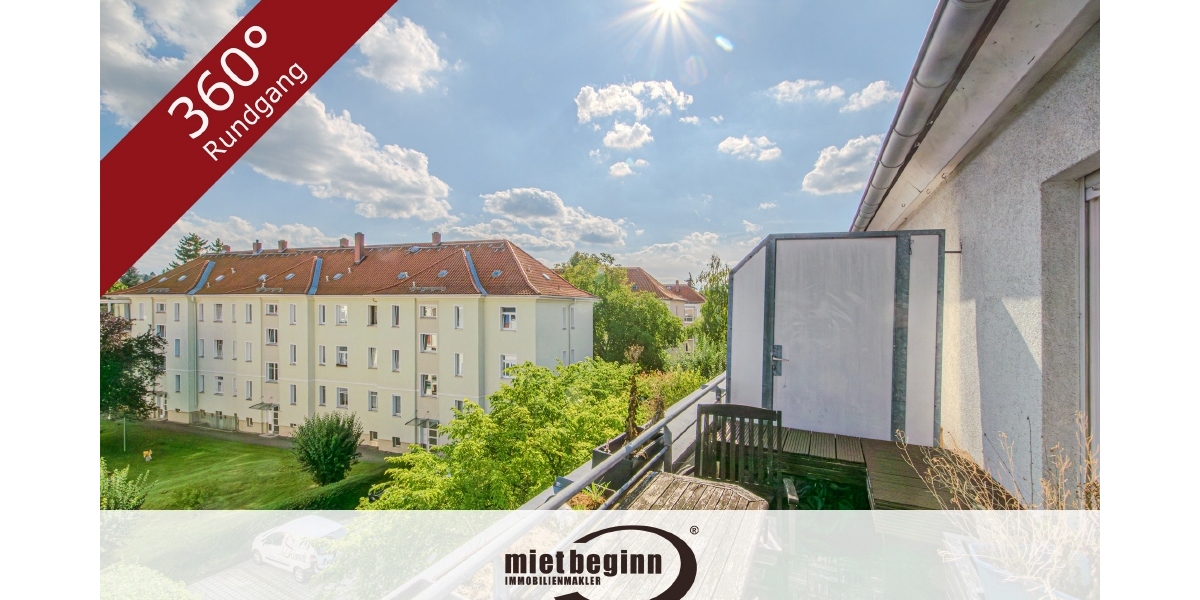 BEZUGSFREI – GEMÜTLICHE MAISONETTE – DACHTERRASSE – DUSCHBAD MIT FENSTER – TG-PARKER - Maisonettenwohnung Dresden Strehlen | Angebot:25496278
