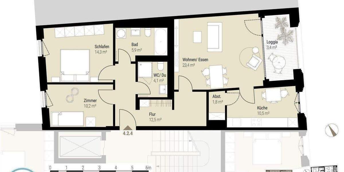 Etagenwohnung Dresden Innere Altstadt - 3 Zimmer, 85 m&sup2;, 1.482&euro; | Angebot:25769064