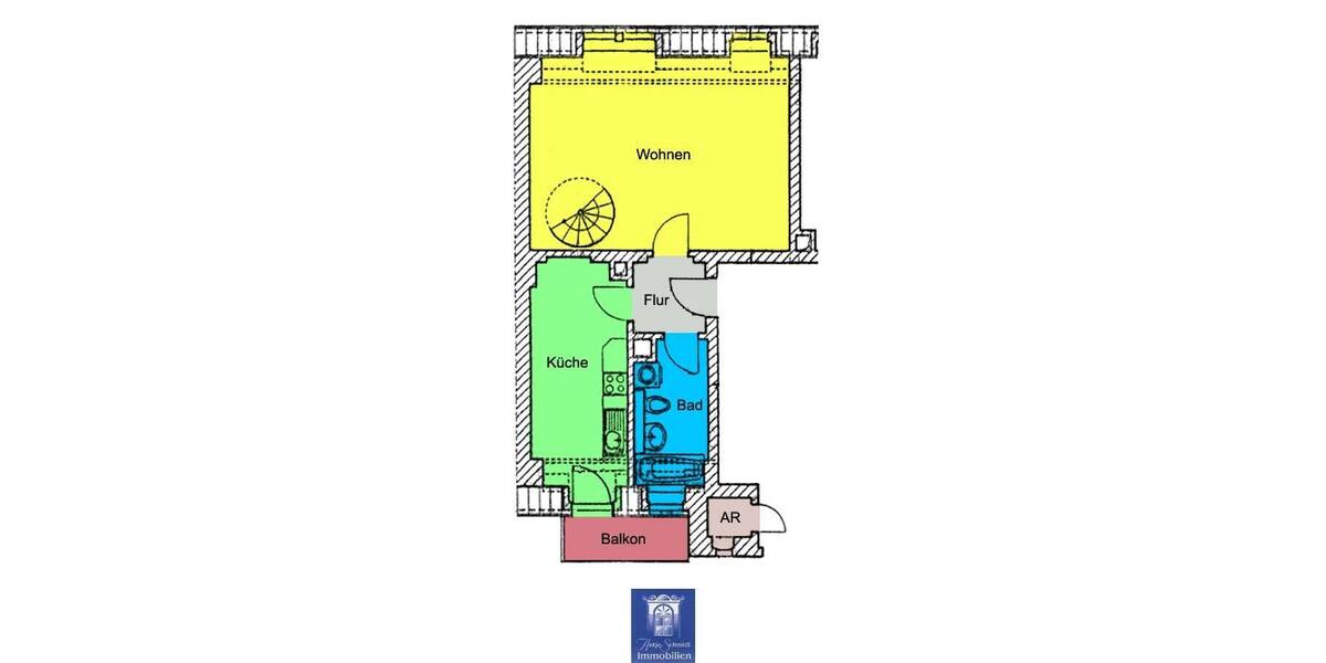 Etagenwohnung Dresden Pieschen-Süd - 2 Zimmer, 76 m&sup2;, 228.000&euro; | Angebot:26207404