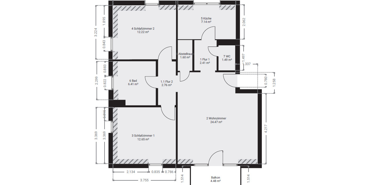 Etagenwohnung Dresden Löbtau-Nord - 3 Zimmer, 68 m&sup2;, 225.000&euro; | Angebot:25928029