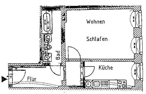 Ab Juni 2025: Kleine SingleWohnung mit Laminatboden, sep. Küche und Badewanne