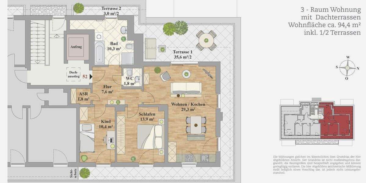 Etagenwohnung Dresden Leubnitz-Neuostra - 3 Zimmer, 94 m&sup2;, 676.100&euro; | Angebot:25690815