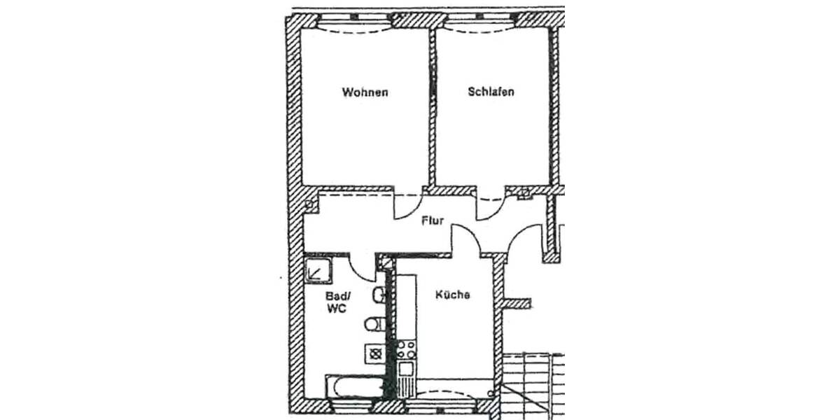 Etagenwohnung Meißen Triebischvorstadt - 2 Zimmer, 73 m&sup2;, 438&euro; | Angebot:26799193