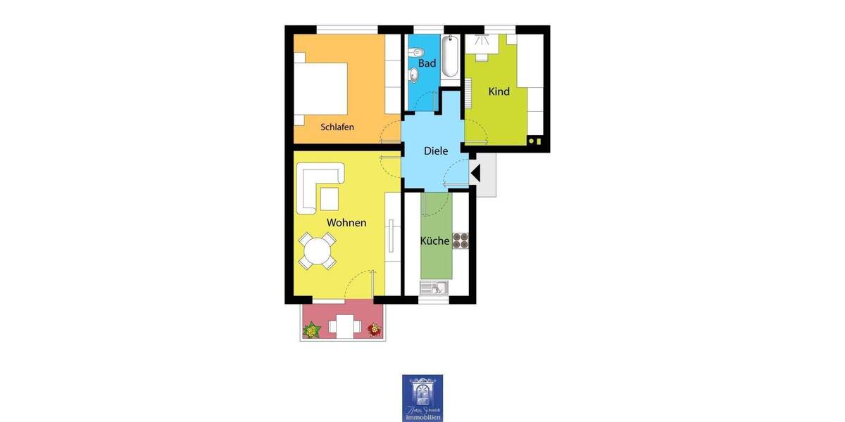 Etagenwohnung Radebeul - 3 Zimmer, 69 m&sup2;, 696&euro; | Angebot:25803098