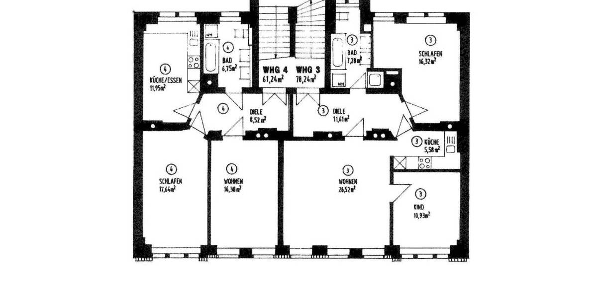 Etagenwohnung Dresden Pieschen-Süd - 3 Zimmer, 78 m&sup2;, 625&euro; | Angebot:26796633