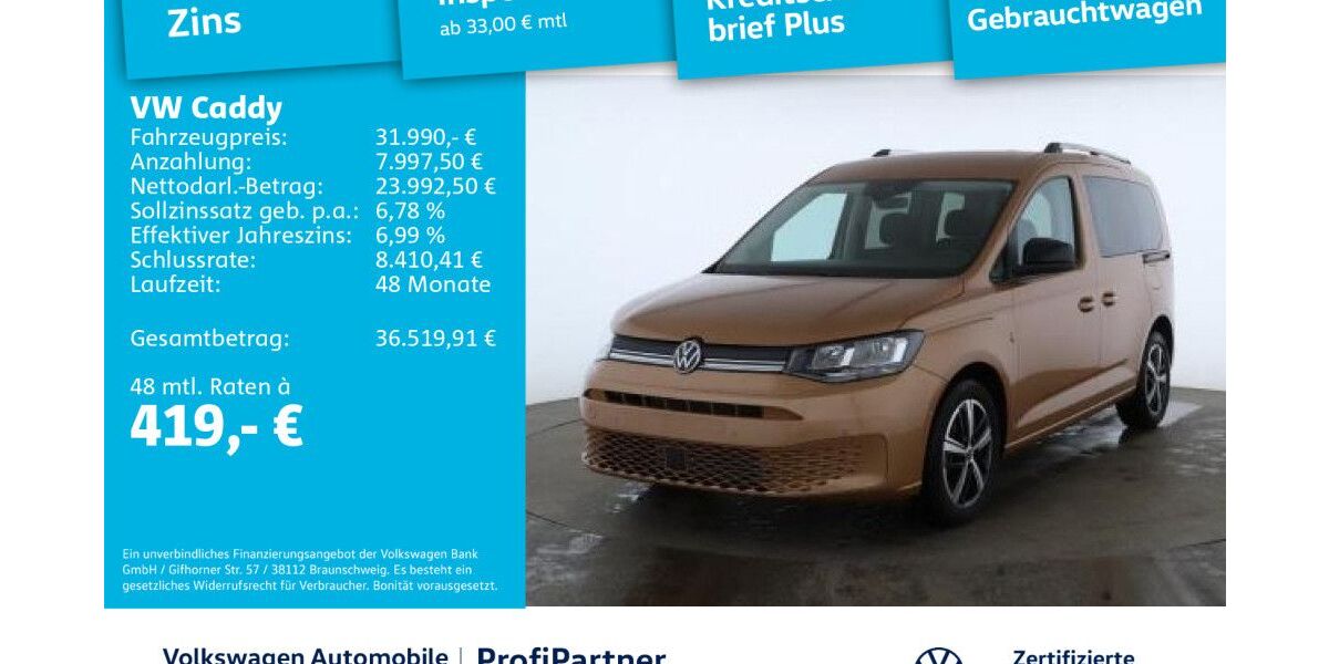 VW Caddy 7.596 km 30.890 &euro; Dresden 01067