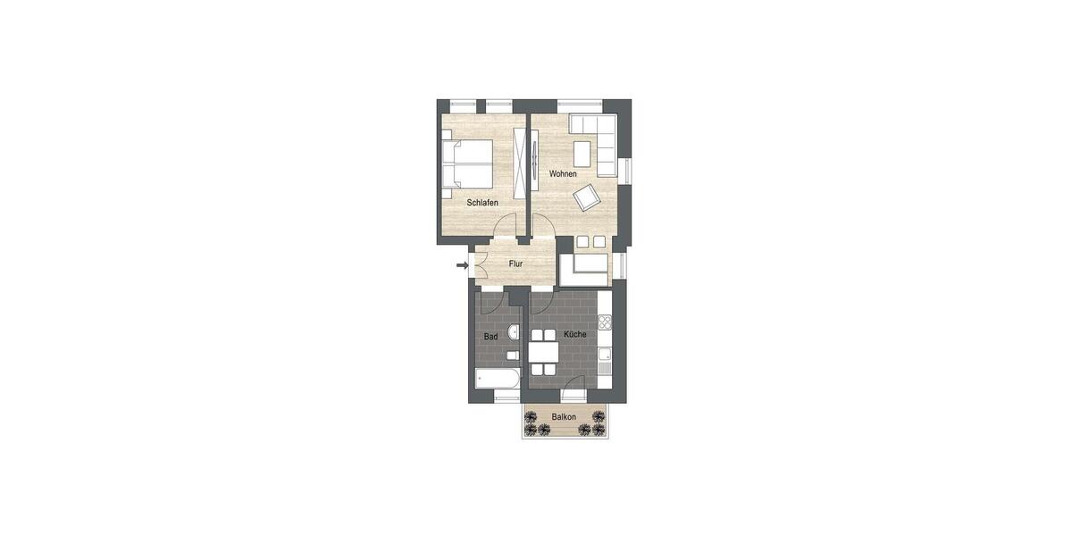 Etagenwohnung Dresden Pieschen - 2 Zimmer, 64 m&sup2;, 949&euro; | Angebot:26267932