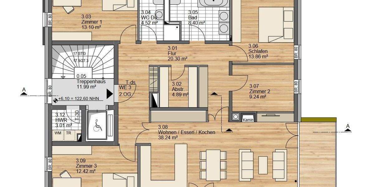 Etagenwohnung Dresden Kleinzschachwitz - 5 Zimmer, 134 m&sup2;, 525.000&euro; | Angebot:25682483