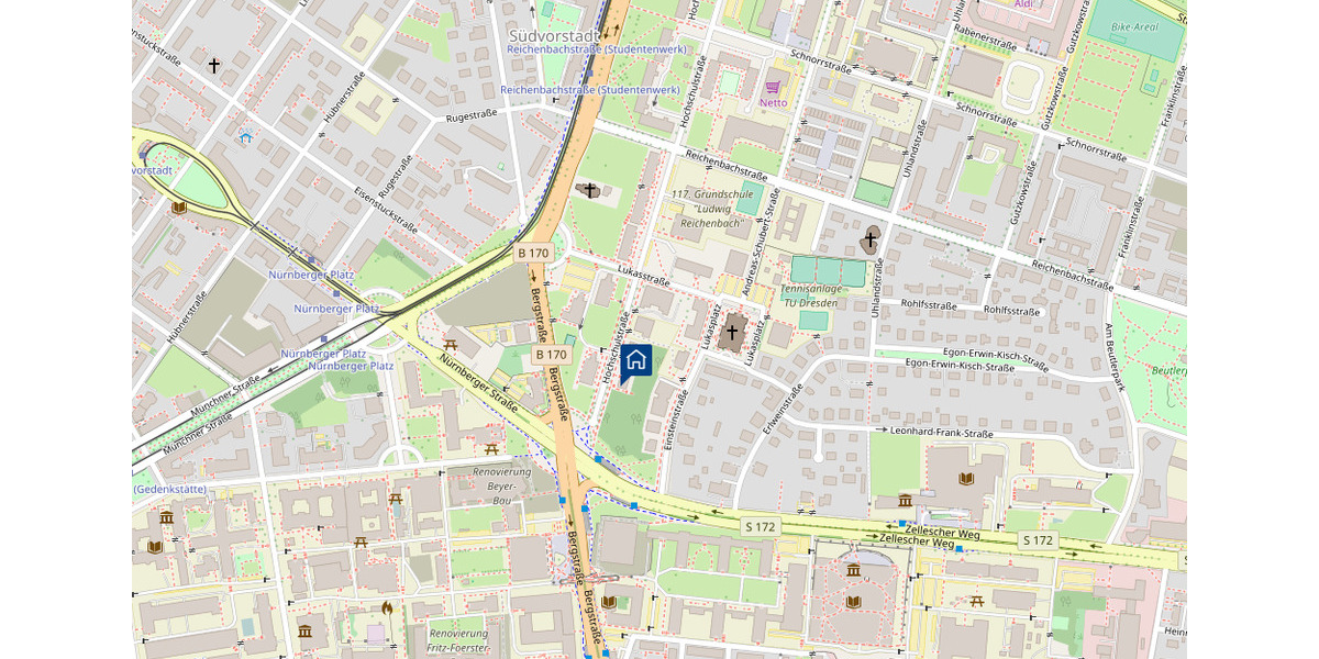 Dachgeschoßwohnung Dresden Plauen - 2 Zimmer, 80 m&sup2;, 687&euro; | Angebot:25224729