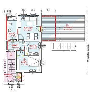 Terrassenwohnung Heidenau Mügeln - 2 Zimmer, 63 m&sup2;, 520&euro; | Angebot:25748892