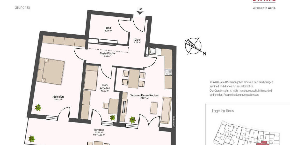 Etagenwohnung Dresden Naußlitz - 3 Zimmer, 77 m&sup2;, 1.169&euro; | Angebot:20960943