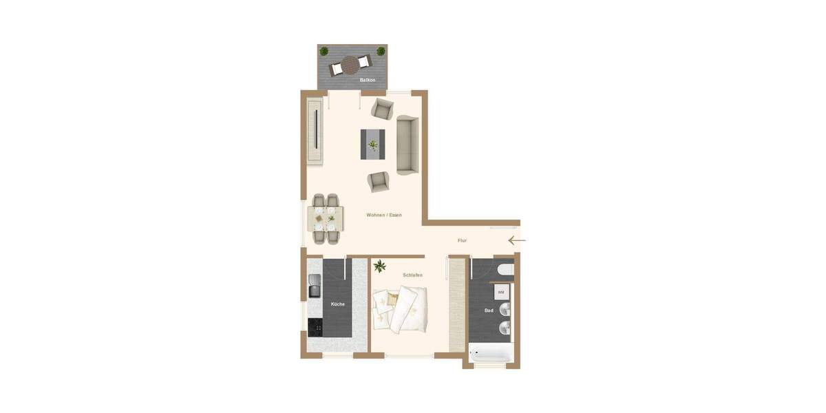 Etagenwohnung Dresden Mobschatz - 2 Zimmer, 62 m&sup2;, 697&euro; | Angebot:25697847