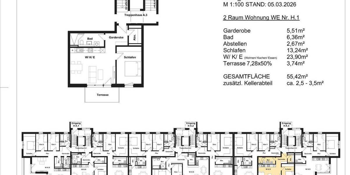 Etagenwohnung Heidenau - 2 Zimmer, 55 m&sup2;, 238.300&euro; | Angebot:26556353