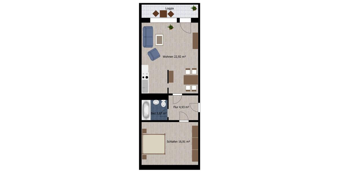 Etagenwohnung Coswig - 2 Zimmer, 57 m&sup2;, 415&euro; | Angebot:21265812