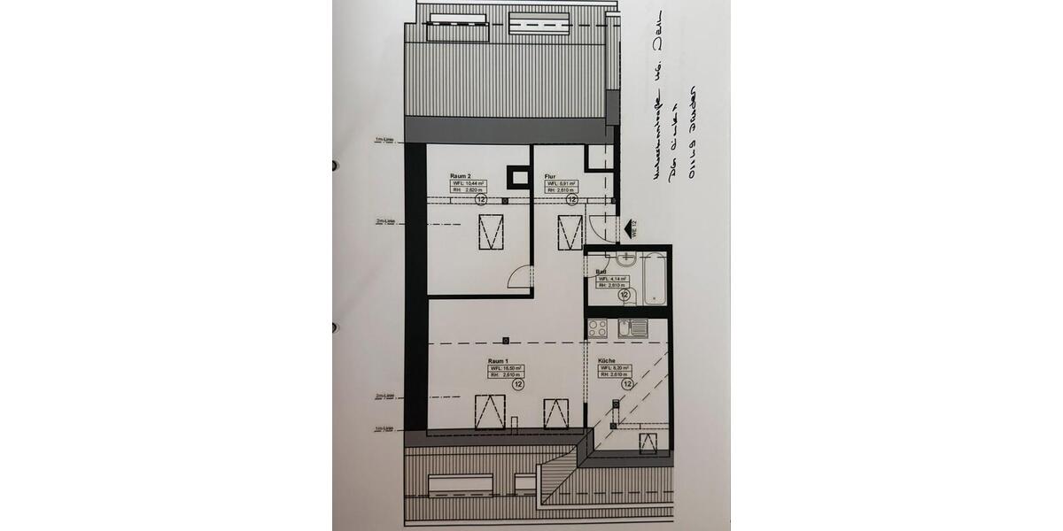 Dachgeschoßwohnung Dresden Pieschen - 2 Zimmer, 46 m&sup2;, 135.000&euro; | Angebot:27192226