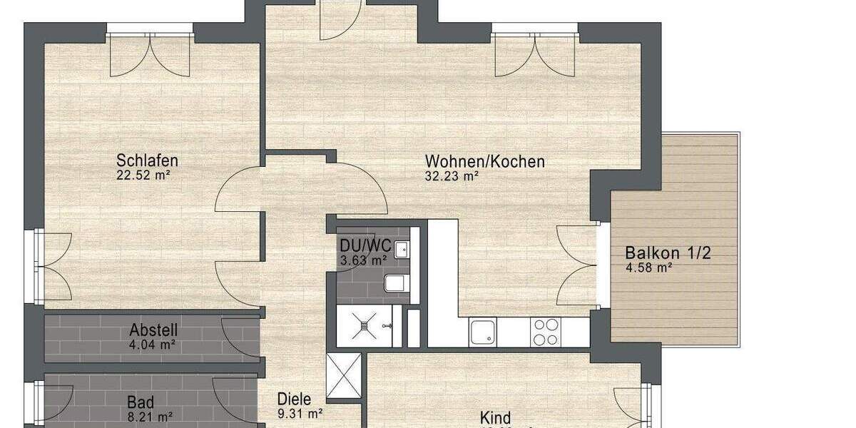 Etagenwohnung Dresden Klotzsche - 3 Zimmer, 97 m&sup2;, 695.000&euro; | Angebot:25738443