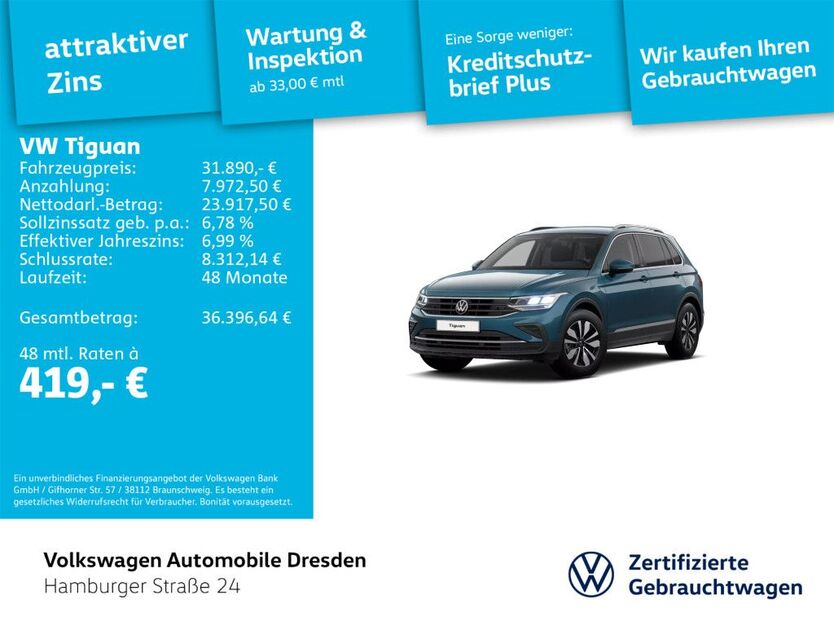 VW Tiguan 21.307 km 31.890 € Dresden 01067