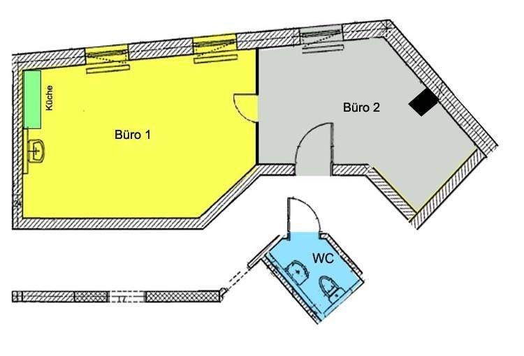 Gewerbeobjekt Radebeul - 2 Zimmer, 34 m&sup2;, 280&euro; | Angebot:25709136