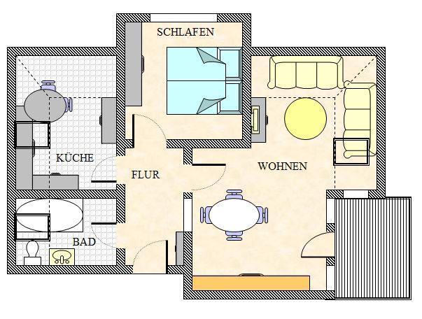 Dachgeschoßwohnung Radeburg - 2 Zimmer, 58 m&sup2;, 493&euro; | Angebot:25349253
