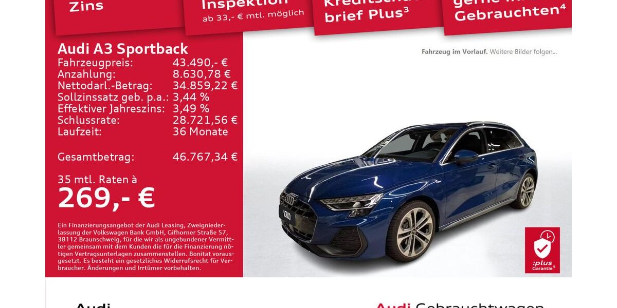 Audi A3 7.243 km 43.490 &euro; Dresden 01169