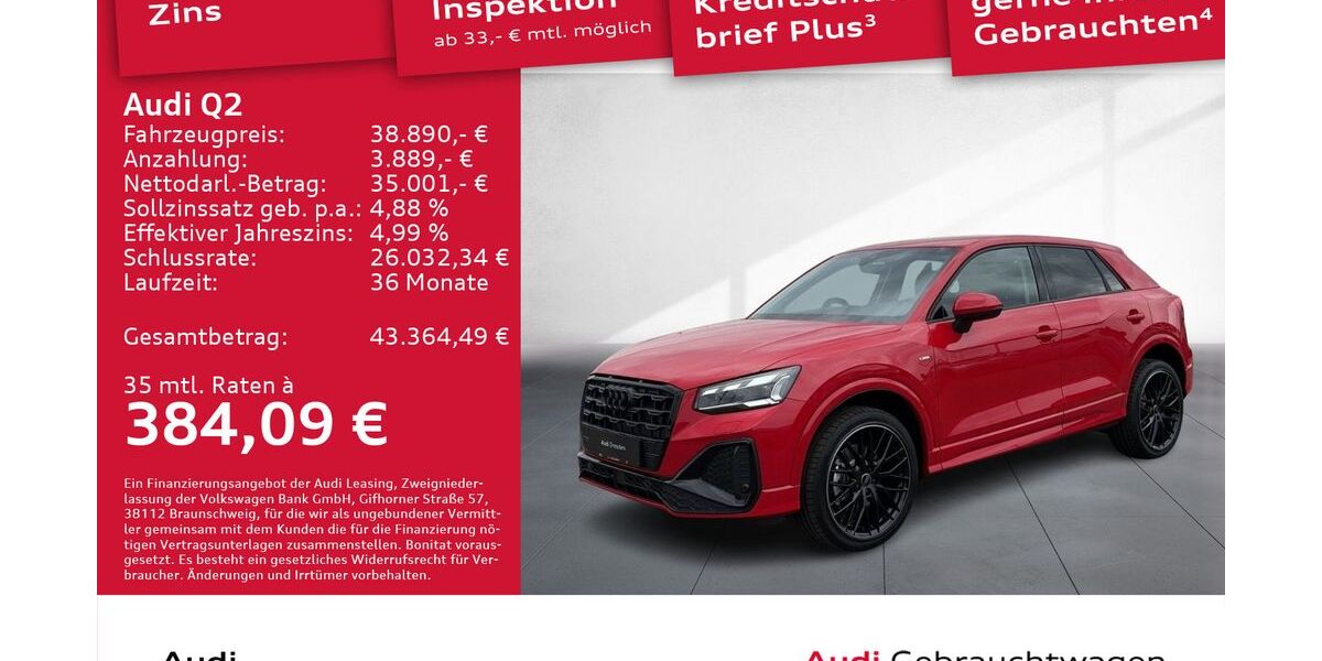 Audi Q2 2.365 km 38.890 &euro; Dresden 01067