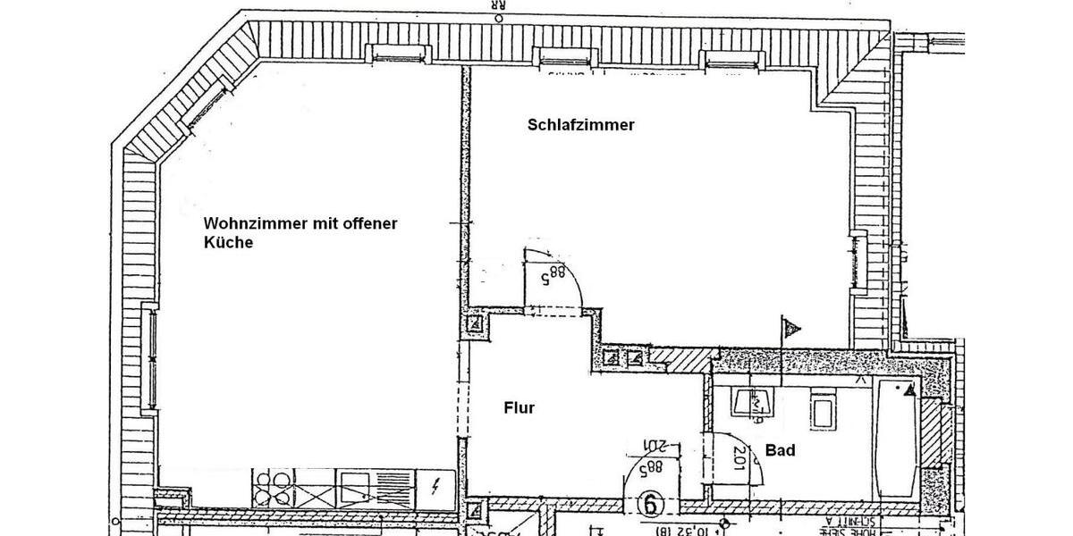 Etagenwohnung Dresden Neustadt - 2 Zimmer, 59 m&sup2;, 600&euro; | Angebot:26165743